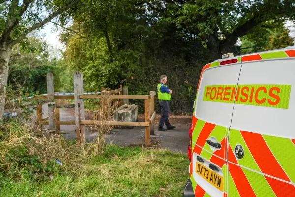 Alamy Live News. 3FEX7WT Great Wyrley, Staffordshire 5 September 2026: Staffordshire Police cordoned off a fishing lake in the Wyrley and Essington Branch Canal Local Nature Reserve after emergency services descended onto the site on Saturday 5 September morning. Paramedics raced to reports that a child had gone into cardiac arrest at the site. One witness said she directed paramedics towards the area around the fishing lake. Police and PCSO's lined the area around the pond. Drone images show at least four tents and camping chairs positioned next to eachother, close to fishing platforms. Forensic officers were also on This is an Alamy Live News image and may not be part of your current Alamy deal . If you are unsure, please contact our sales team to check.