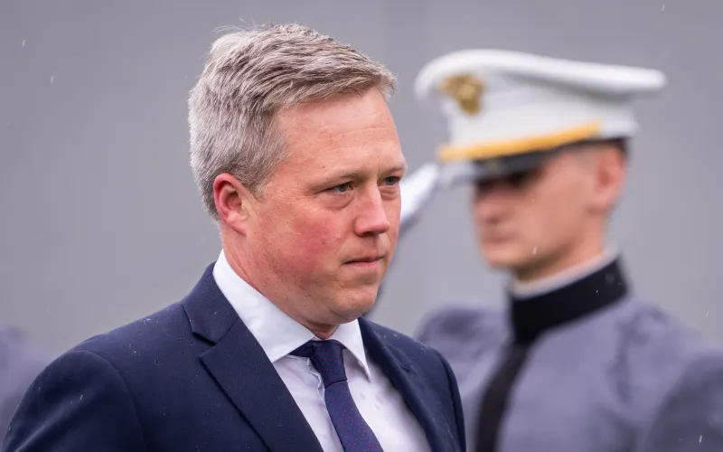 WEST POINT, NEW YORK - MAY 23: Secretary of the Army Dan Driscoll arrives for the United States Military Academy commencement ceremony in Michie Stadium at the U.S. Military Academy on May 23, 2026 in West Point, New York. U.S. Secretary of War Pete Hegseth was announced as the 2026 commencement speaker just two days before the event. Adam Gray/Getty Images/AFP (Photo by Adam Gray / GETTY IMAGES NORTH AMERICA / Getty Images via AFP)