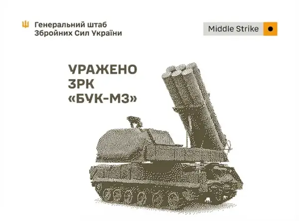 Сили оборони знищили російський ЗРК «Бук-М3» та РЛС «Небо-У»