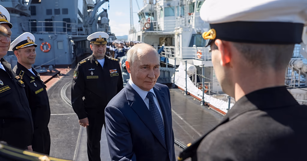 Володимир Путін під час військових навчань